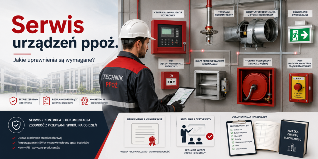 Serwis urządzeń i instalacji przeciwpożarowych – jakie uprawnienia są wymagane?