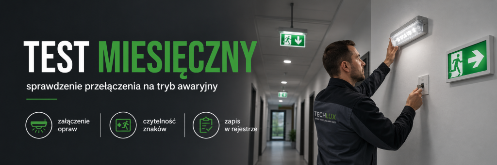 Test oświetlenia awaryjnego – miesięczny, roczny i pomiary natężenia oświetlenia