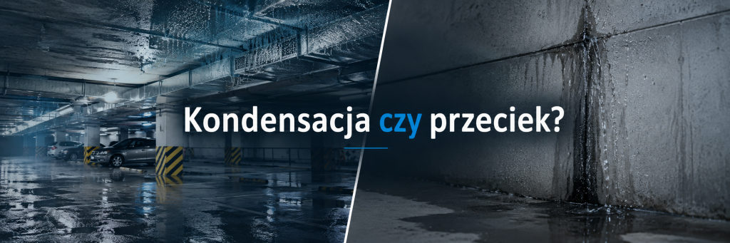 Rozróżnienie kondensacji pary wodnej od przecieku w garażu