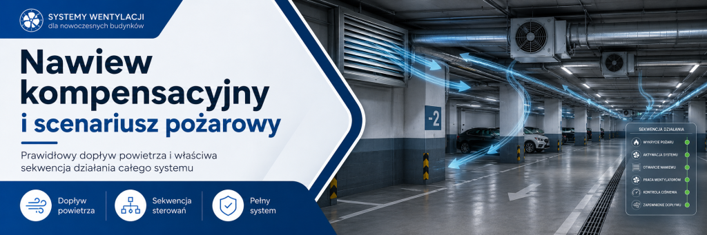 Nawiew kompensacyjny wspierający działanie systemu oddymiania garażu