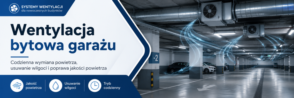 Wentylacja bytowa garażu podziemnego podczas normalnej eksploatacji